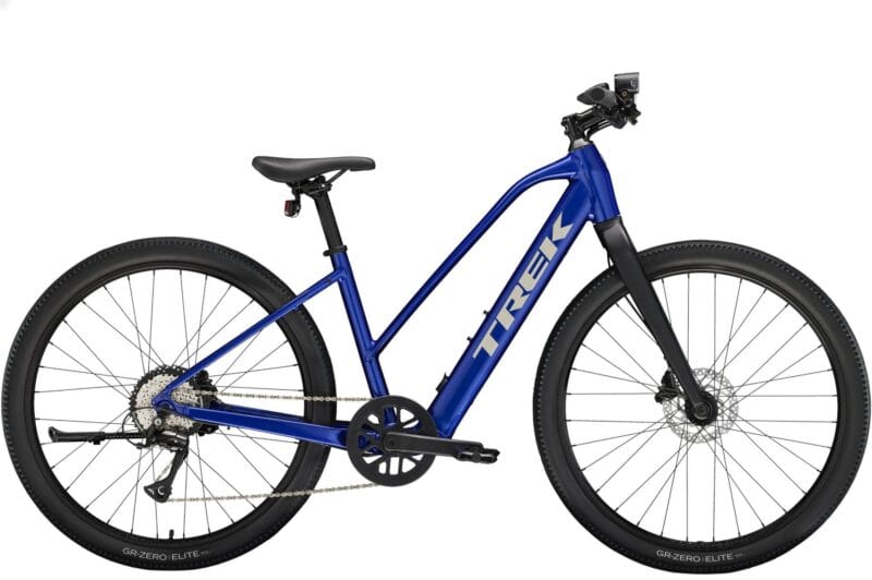 2026 Trek Dual Sport+ 2 Mid-Step LT Electric Bike In Hex Blue