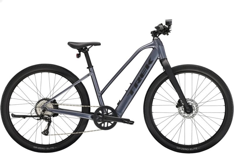 2026 Trek Dual Sport+ 2 Mid-Step LT Electric Bike In Galactic Grey