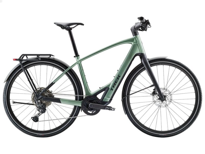 2026 Trek FX+ 7 Electric Bike In Lichen Green Gloss