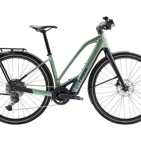 2026 Trek FX+ 7 Mid-step Electric Bike In Lichen Green Gloss