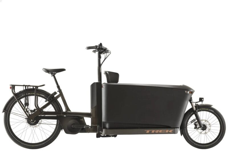 2026 Trek Fetch+ 4 Electric Cargo Bike With Belt Drive Carry Up To 5 Kids In Dnister Black Or Lava Red