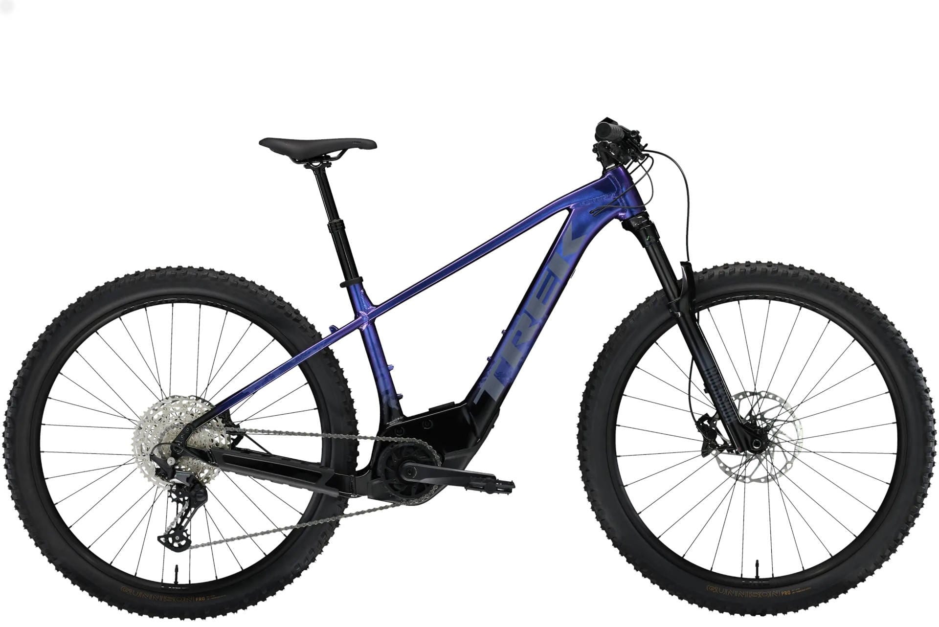2026 Trek Marlin+ 8 Electric Hardtail Mountain Bike In Purple Flip to Black Fade