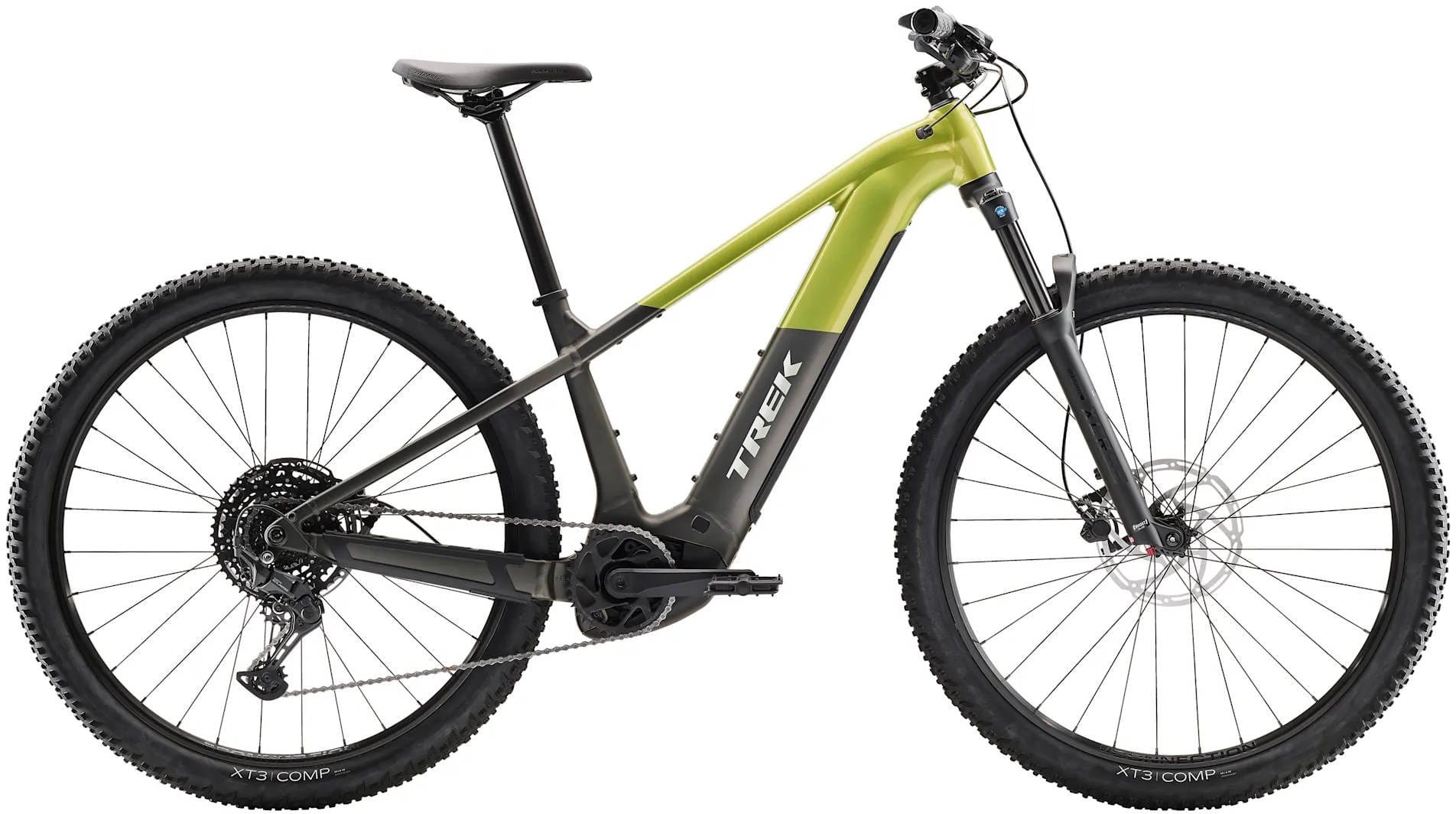 2026 Trek Powerfly+ 4 Gen 5 600Wh Electric Hardtail Mountain Bike In Matte Mercury & Gloss Power Surge