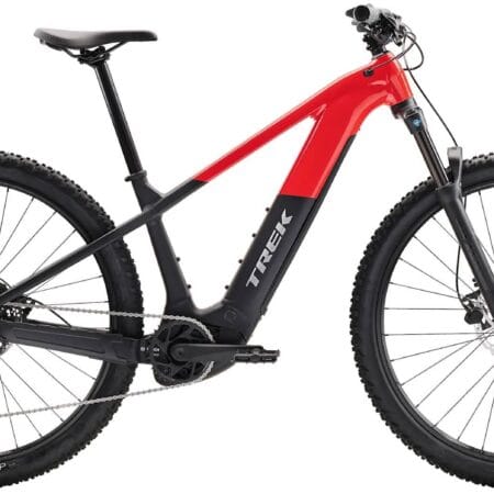 2026 Trek Powerfly+ 4 Gen 5 600Wh Electric Hardtail Mountain Bike In Gloss Radioactive Red & Matte Dark Star