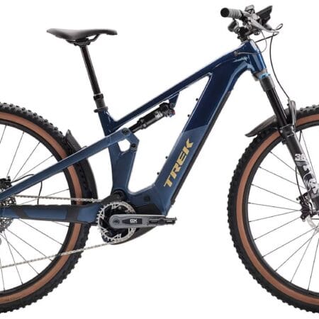 2026 Trek Powerfly FS+ 8 Gen 4 800Wh Electric Full Suspension MTB In Matte & Gloss Mulsanne Blue