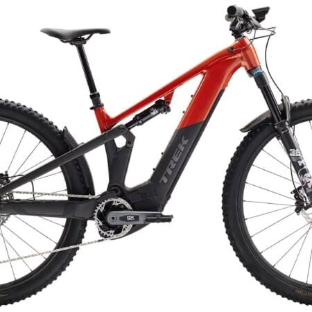2026 Trek Powerfly FS+ 8 Gen 4 800Wh Electric Full Suspension MTB In Gloss Lava & Matte Dark Web