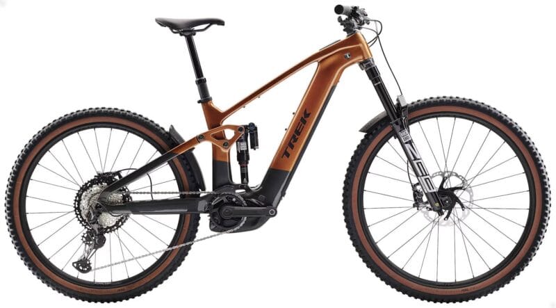 2026 Trek Rail+ 9.8 XT Gen 5 800Wh Electric Full Suspension Carbon MTB In Pennyflake