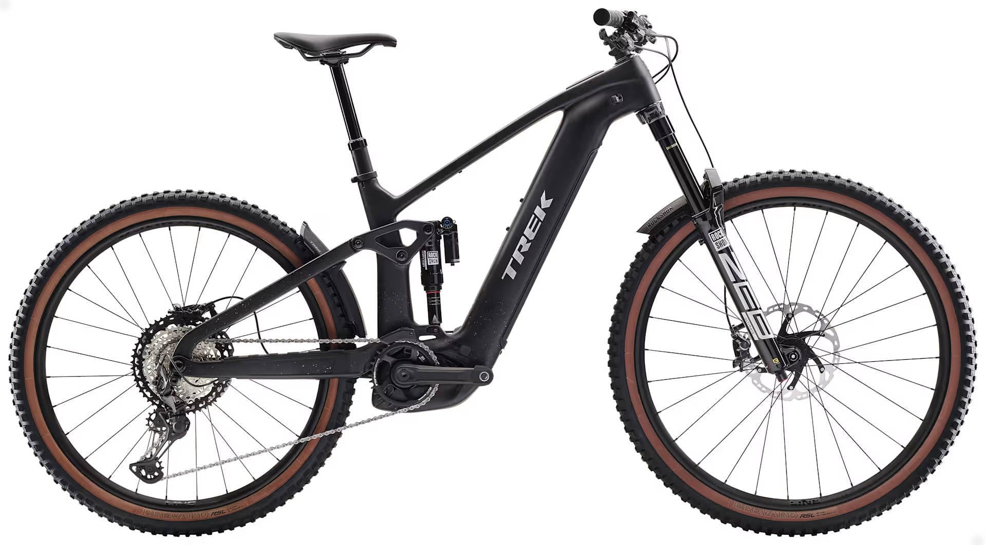 2026 Trek Rail+ 9.8 XT Gen 5 800Wh Electric Full Suspension Carbon MTB In Deep Smoke
