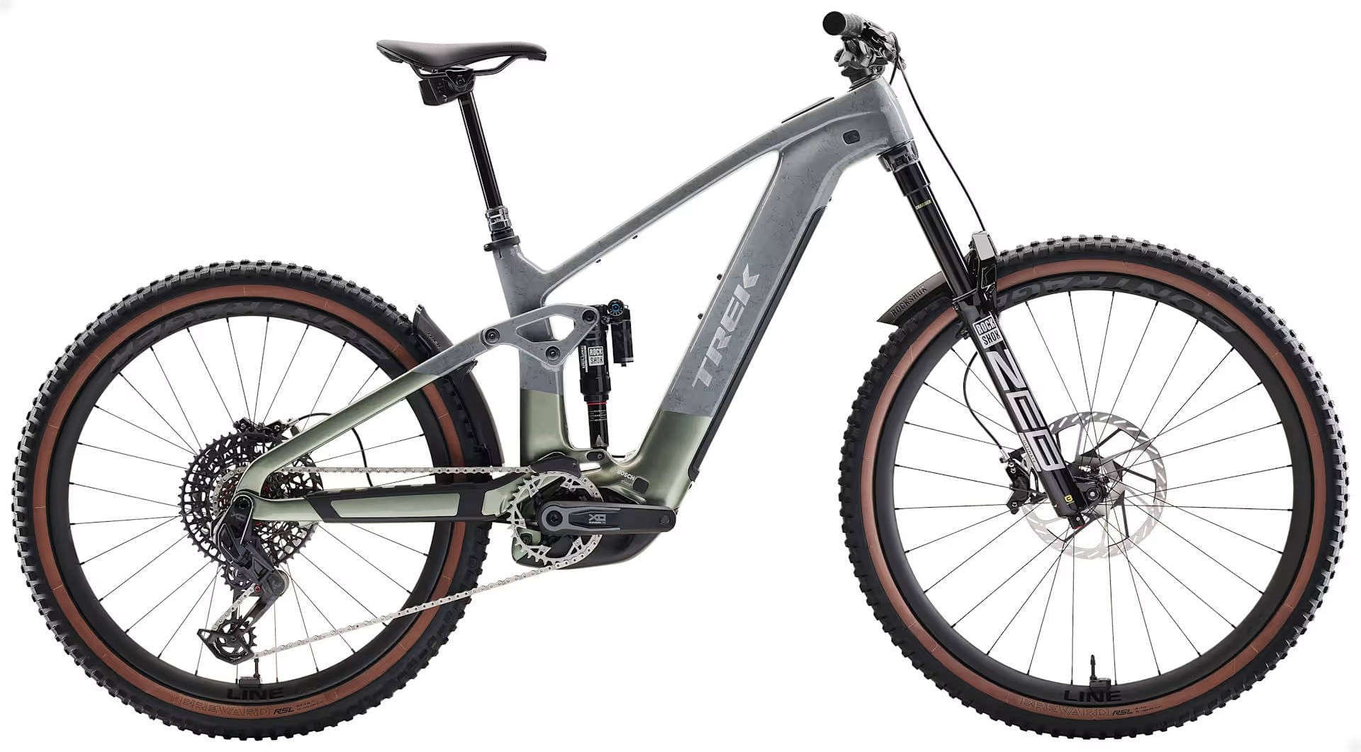 2026 Trek Rail+ 9.9 X0 AXS T-Type Gen 5 800Wh Electric Full Suspension Carbon MTB In Slate