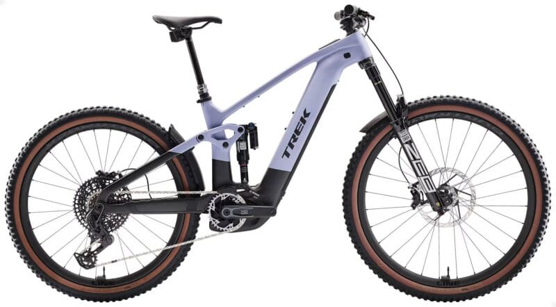 2026 Trek Rail+ 9.9 X0 AXS T-Type Gen 5 800Wh Electric Full Suspension Carbon MTB In Lavender Haze