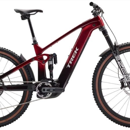 2026 Trek Rail+ 9.9 X0 AXS T-Type Gen 5 800Wh Electric Full Suspension Carbon MTB In Red Smoke
