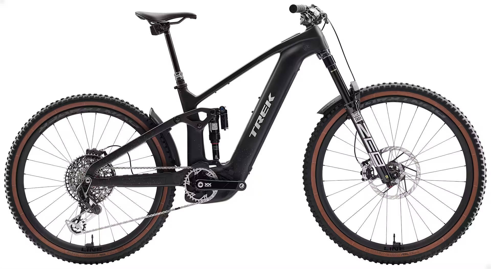 2026 Trek Rail+ 9.9 XX AXS T-Type Gen 5 800Wh Electric Full Suspension Carbon MTB In Deep Smoke