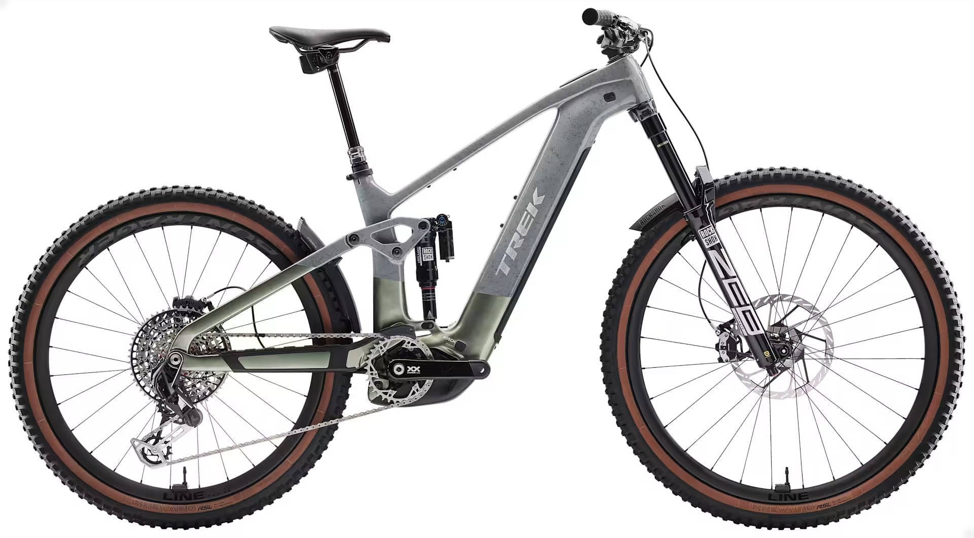 2026 Trek Rail+ 9.9 XX AXS T-Type Gen 5 800Wh Electric Full Suspension Carbon MTB In Slate