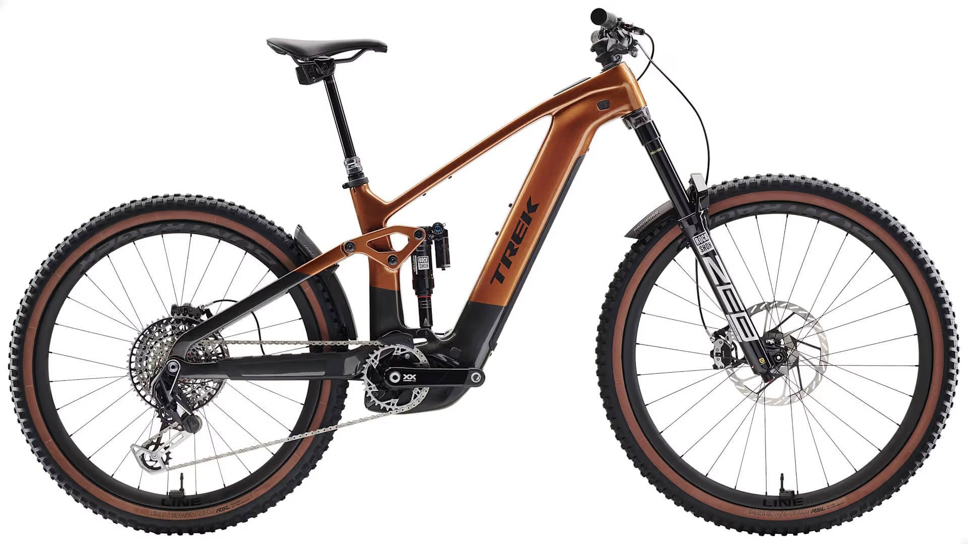 2026 Trek Rail+ 9.9 XX AXS T-Type Gen 5 800Wh Electric Full Suspension Carbon MTB In Pennyflake