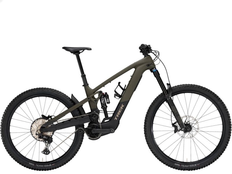 2026 Trek Slash+ 9.7 SLX/XT High Pivot Electric Full Suspension Mountain Bike In Olive Drab