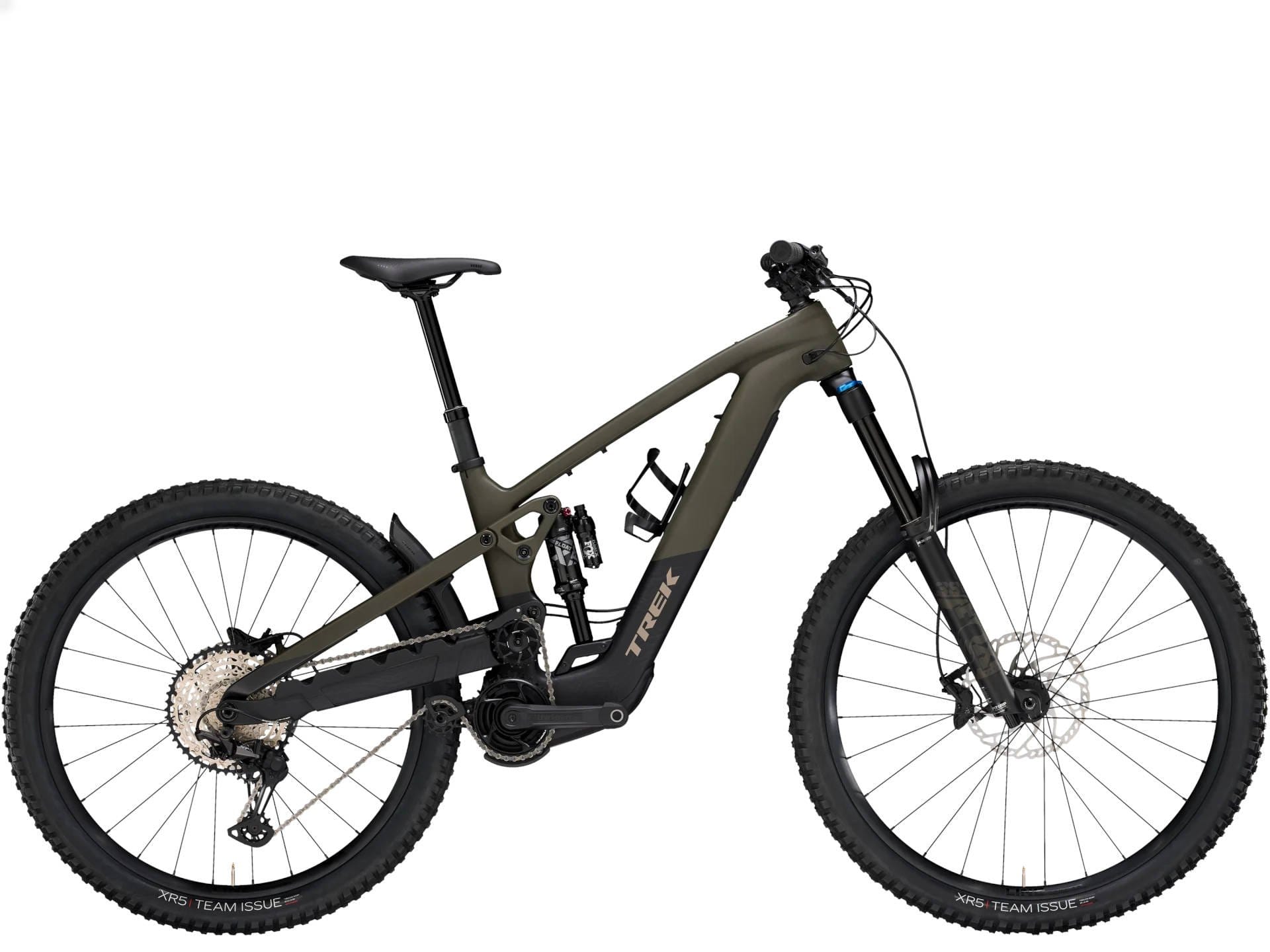 2026 Trek Slash+ 9.7 SLX/XT High Pivot Electric Full Suspension Mountain Bike In Olive Drab