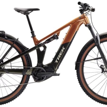 2026 Trek Powerfly FS+ 4 Equipped Gen 4 600Wh Electric Full Suspension MTB In Pennyflake & Black Olive