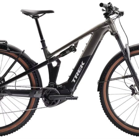2026 Trek Powerfly FS+ 4 Equipped Gen 4 600Wh Electric Full Suspension MTB In Mercury & Dark Web