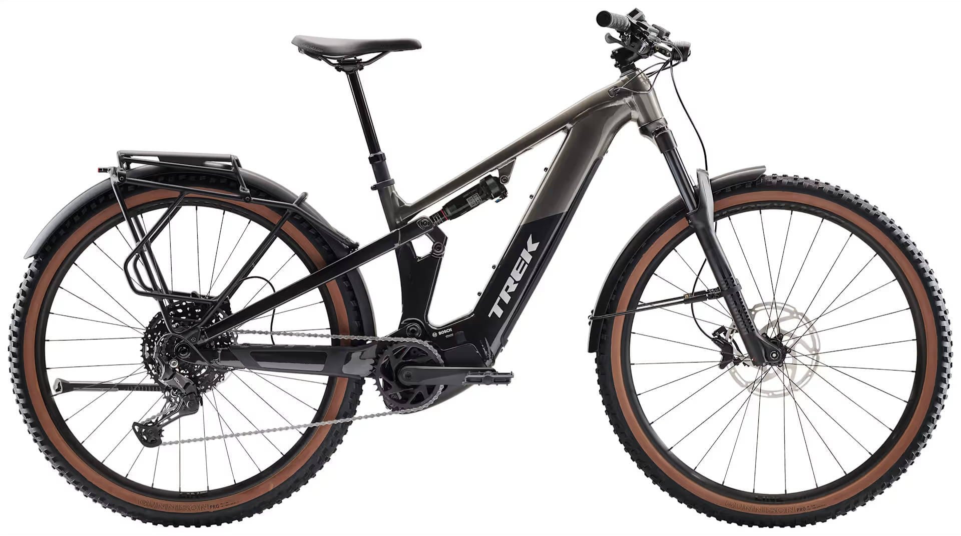 2026 Trek Powerfly FS+ 4 Equipped Gen 4 600Wh Electric Full Suspension MTB In Mercury & Dark Web