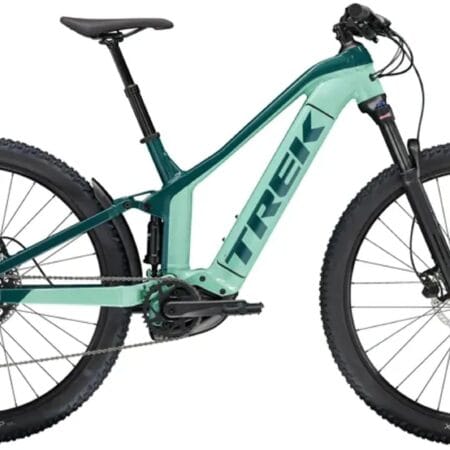 Trek Powerfly FS 4 Gen 3 Electric Full Suspension Bike In Blue Sage & Juniper