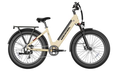 MOKWHEEL Mesa Plus ST 750 w Step Thru Ebike 26x4 Fat Tire Fat Tire Electric Beach Cruiser eBike