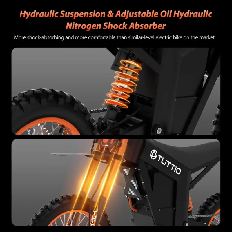 Tuttio Soleil 01 Electric Dirt Bike for Teens Adults, with 48V 21AH Battery Ebike 37MPH Hydraulic Brakes Mountain Off-Road EBike Fit Age 13+ - Image 4